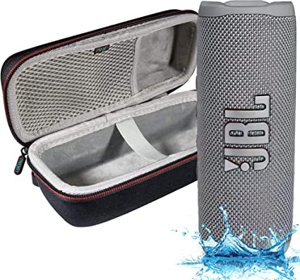 JBL Flip 6 - Waterproof Portable Bluetooth Speaker, Powerful Sound and deep bass, IPX7 Waterproof, 12 Hours of Playtime with Megen Hardshell Case - Gray