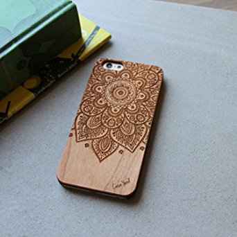 Mandala Wood Engraved Phone Case for iPhone 6/6s (iPhone 5/5s)