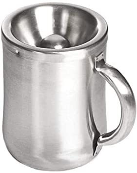 5 Inch Brushed Stainless Personal Spittoon with Removable Top 2021 New Version
