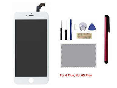 Oli & Ode Lcd Touch Screen Digitizer Frame Assembly Replacement Set For Iphone 6 Plus （White）
