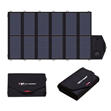 ALLPOWERS 80W Foldable Solar Panel Sunpower Solar Charger with iSolar Technology for Laptop, Tablet, ipad,Smartphone, iPhone, Samsung, Acer, Asus, Dell, HP, Toshiba, Lenovo Notebooks, Laptops and More
