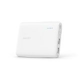 Anker PowerCore 10400 Portable Charger - Compact 10400mAh 2-Port Ultra Portable Phone Charger Power Bank with PowerIQ and VoltageBoost Technology for iPhone iPad Samsung Galaxy and More White