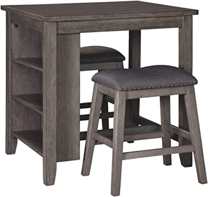 Signature Design by Ashley - Caitbrook Dining Table Set - Counter Height - 3 Piece Set - Gray