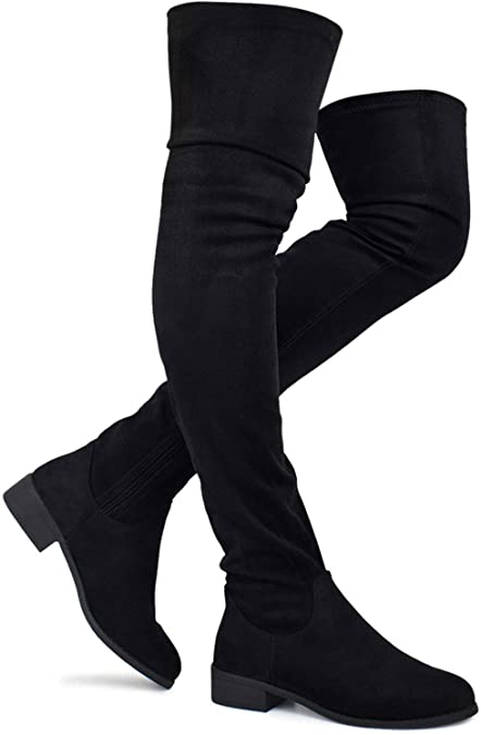 Premier Standard Women's Knee High Stretch Boot - Trendy High Heel Shoe - Sexy Over The Knee Pullon Boot - Comfortable Easy Heel