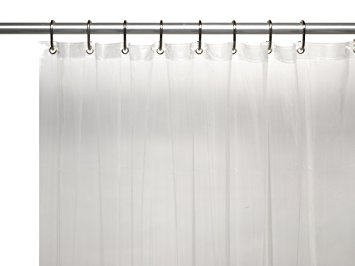 Carnation Home Fashions 10-Gauge PEVA 54 by 78-Inch Shower Curtain Liner, Stall Size, Super Clear