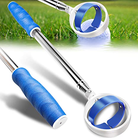 Golf Ball Retriever, Extendable Golf Ball Retriever Telescopic [Longest 78.7''/102''] Golf Accessories for Men Gift Golf Pick Up Retriever Grabber Claw Sucker Tool