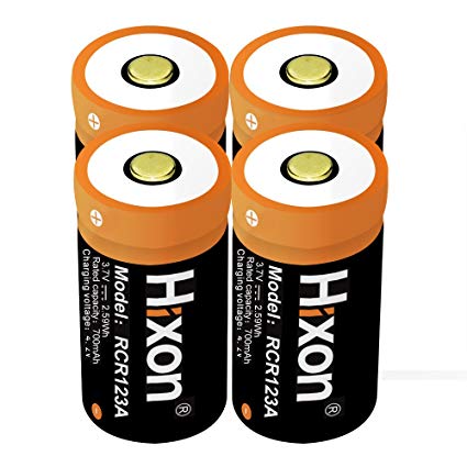 RCR123A Arlo Batteries Rechargeable Hixon 3.7V 700mAh Li-ion Battery for Arlo VMS 3030/3230/3330/3430 Cameras(Pack of 4pcs) UN CE Certified