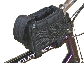 Bushwhacker Diablo Black - Bicycle Top Tube Bag Cycling Frame Pack Bike Stem Bag