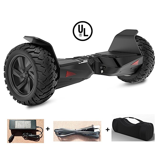 HYPER GOGO UL2272 Certified 8.5” Alloy Wheel Self Balancing Scooter Hover Self-Balance Board Hover Tough Road Condition-Black
