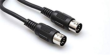 Hosa MID-325BK 5-Pin DIN to 5-Pin DIN MIDI Cable, 25 Feet