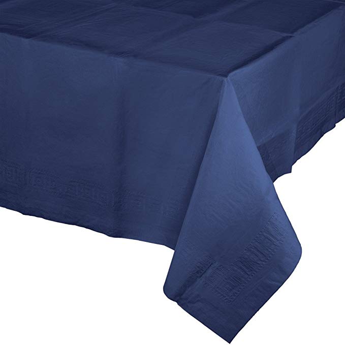 Creative Converting  Touch of Color Paper Banquet Table Covers, Navy Blue(Pack of 6) - 119523