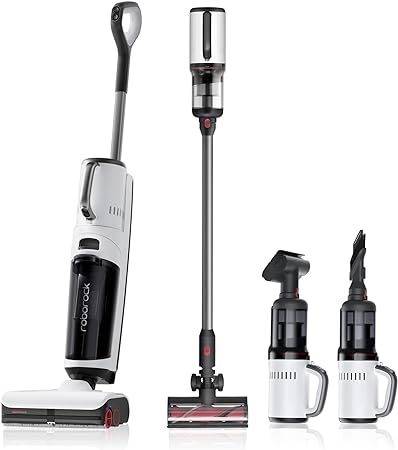 roborock Dyad Pro Combo Wet Dry Vacuum Cleaner, 5-in-1 Cordless Vacuum for Multi-Surface, 17,000Pa Suction, Vanquish Wet and Dry Messes, Self-Cleaning & Drying, Perfect for Sticky Messes and Pet Hair