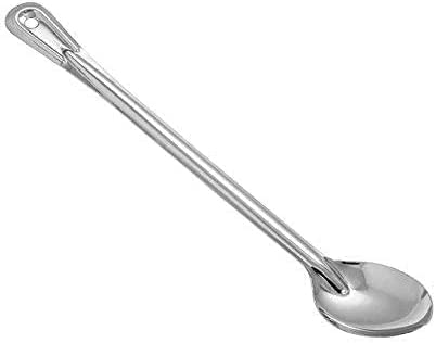 Winco BSON-18, 18" Prime Stainless Steel Solid Basting Spoon, Mixing Spoon, Commercial Cooking Spoon Server, NSF