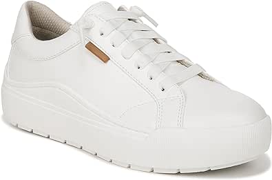 Dr. Scholl's Shoes Womens Time Off Go Lace Up Sneaker White Smooth 6.5 M