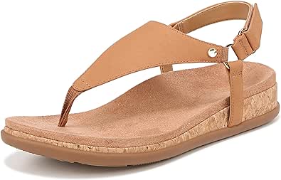 Vionic Women's Copal Kirra Fashionable Strappy Flat Sandals-Supportive Ladies Comfort Sandals That Includes a Concealed Orthotic Insole Sizes 5-12