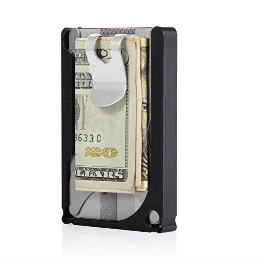 Minimalist Wallet Aluminum Wallet Ultimate Compact Slim Card Case Front Pocket Wallet