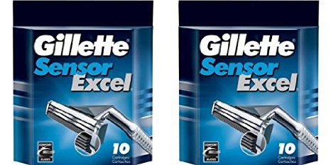 Gilletté Sensor Excel Refill Cartridges 20 Count (2x10 Count)