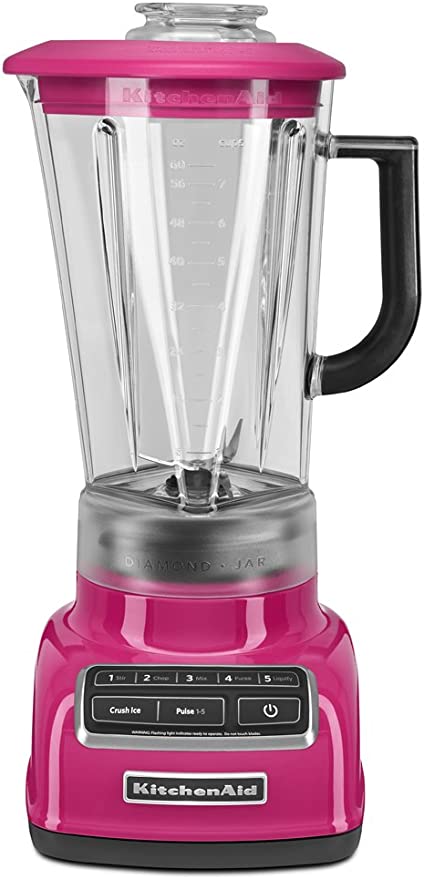 KitchenAid KSB1575CB 5-Speed Diamond Blender with 60-Ounce BPA-Free Pitcher - Cranberry