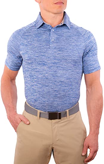 CC Performance Slim Fit Golf Shirts for Men Dry Fit Tech Fabric | Wrinkle Resistant Mens Polo Shirts Slim Fit Stretch