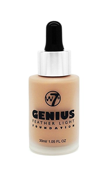 W7 Genius Super Smart Feather Light Make Up Foundation, Natural Beige, 30 ml