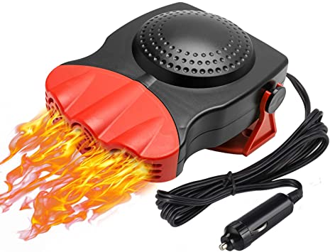 Car Heater,2021 Upgrade Fast Heating Defrost Defogger, 2 in1 Fast Heating or Cooling Fan, Outlet Plug in Cigarette Lighte,12V Automobile Windscreen Fan for All Cars Portable Electronic Car Auto Heater