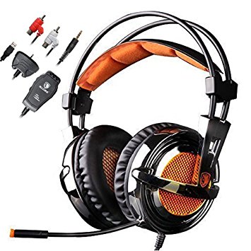 Sades SA-928 Stereo Lightweight 7.1 Professional Gaming Headsets Headphones with Mic Volume Control for PC Laptop PS3 Xbox 360