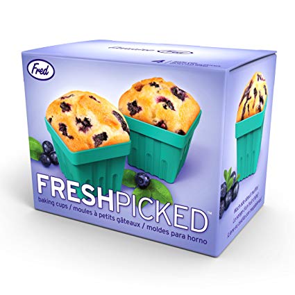 Fred FRESH PICKED Blueberry Muffin Baking Cups, Set of 4