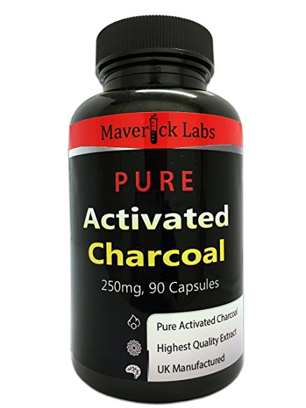 Pure Activated Charcoal Capsules / Tablets - 90 Vegetarian Safe - For Better Digestion, Powerful Detox Cleanser, ANTI-GAS, and Health Supplement