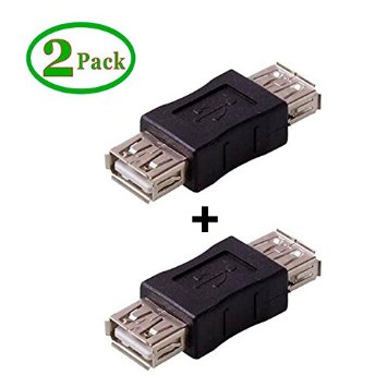 USB Female to Female (USB_F-USB_F) Adapter Coupler Plug (2 Pack) - WDLLC
