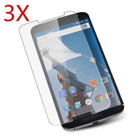 Motorola Google Nexus 6 Screen Protector, LaoHe(TM) Premium Tempered Glass Screen Protector - Protect Your Screen from Scratches and Drops - for Motorola Google Nexus 6 -(3Pack)
