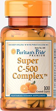 Puritan's Pride Vitamin C-500 Complex-100 Coated Caplets
