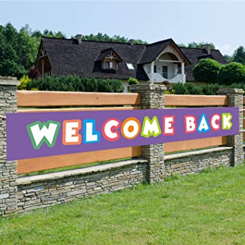Welcome Back Banner,Back Home Welcome Sign,Extra Large Homecoming Party Decorations(Welcome Back)