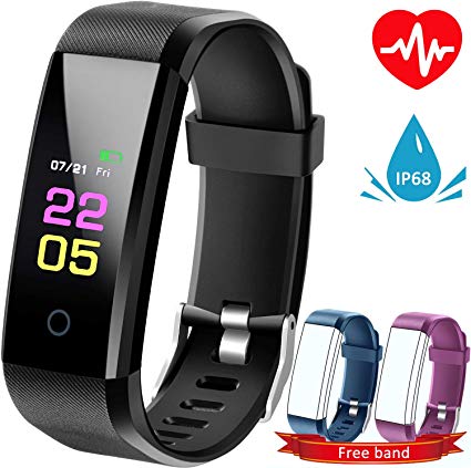 OumuEle Fitness Tracker, Kids Activity Tracker Watch Android with Heart Rate Monitor, Waterproof Fit Tracker Watch with Sleep Monitor Smart Bracelet with Calorie Counter Pedometer Watch for Women Men