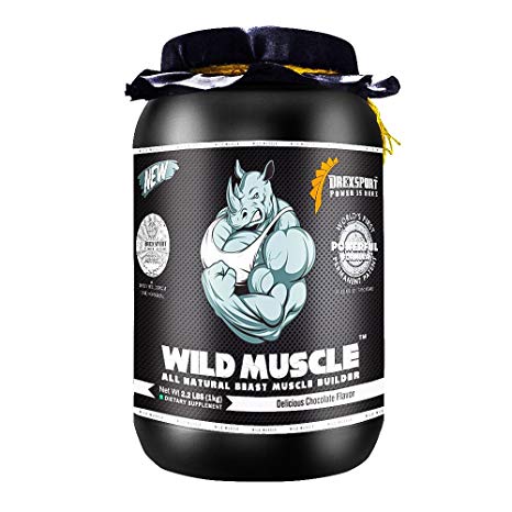 DrexSport - Wild Muscle - 100% Natural Lean Mass Gainer Protein Powder (Whey + Creatine + Amino) - 1Kg (Chocolate)