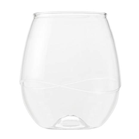 Takeya Swirl Shatterproof Wine Glasses (4 Pack), 16 oz, Clear