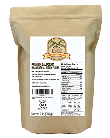 Almond Flour Blanched (2lb) by Anthony's, Certified Gluten-Free