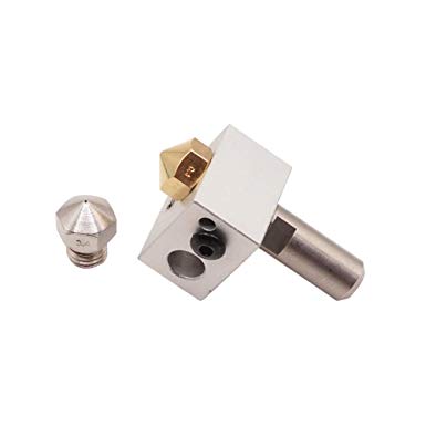 WINSINN MK10 All Metal Hotend Extruder Kit 0.4mm Nozzle Copper (NOT Brass) Stainless Steel M7 Throat Heater Block for Wanhao Ender 3 Etc.