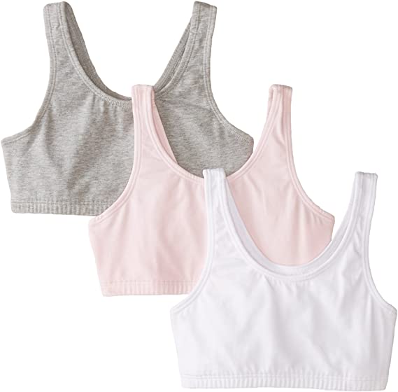 Fruit of the Loom Big Girls' Cotton Built-Up Sport Bra