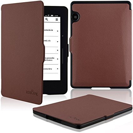 HOTCOOL Amazon Kindle Voyage Case Cover - The Thinnest And Lightest PU Leather 201ag Case For 2014 Version Amazon Kindle Voyage (With Smart Auto Sleep/Wake feature), Brown