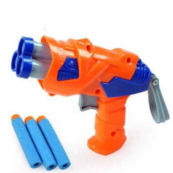 Cute Nahshon Soft Foam Bullet Dart Hand Gun, Kids Shooting Gun Toy With Long Distance Shoot Range