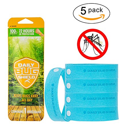 Natural Mosquito Repellent Bracelets Wristband wrist band for Kids Adult Family Bug Insect Protection up to 250 Hours No deet 5 pack,Sunsmiler