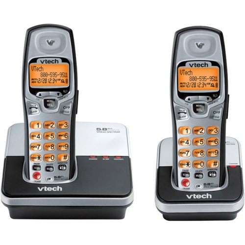 Vtech i6725 5.8 Digital Cordless Phone w/Caller ID 2 Handset Bundle