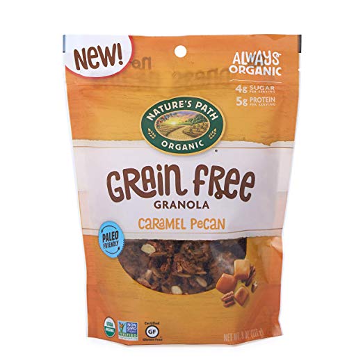 Nature’s Path Caramel Pecan Grain-Free Granola, Healthy, Organic, 8 Ounce Bag (Pack of 6)