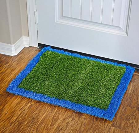 Outside & Inside Grass Doormat - 24"X30" Non Skid Waterproof Entryway Door Mat Removes Dirt Debris Mud and Snow - Clean In Seconds With Hose
