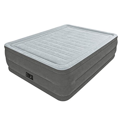 Intex Comfort Plush Elevated Dura-Beam Airbed, Bed Height 22", Queen