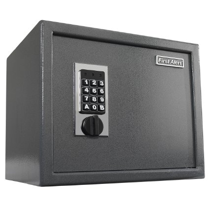 First Alert 2072F Anti-Theft Safe with Digital Lock, 1.00 Cubic Foot, Gray