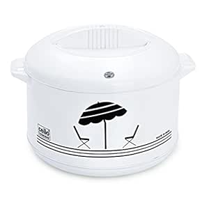 CELLO Plastic Chef Casserole, White, 3.5 liter