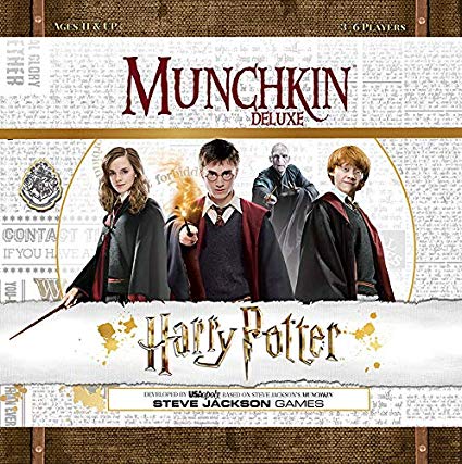 USAopoly Munchkin Deluxe: Harry Potter Card Game | Harry Potter Movie Board Game | Deluxe Munchkin Game
