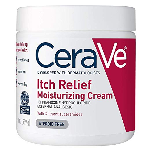 CeraVe Moisturizing Cream for Itch Relief | 19 Ounce | Dry Skin Itch Relief Cream with Pramoxine Hydrochloride | Fragrance Free