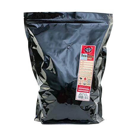 Peace Coffee Twin Cities Blend Whole Bean (5lb Bag) - USDA Certified Organic Coffee - Fair Trade Coffee - Fresh Dark Roast